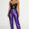 Fashion Nova Daydream Coated Straight Leg Jeans - Purple