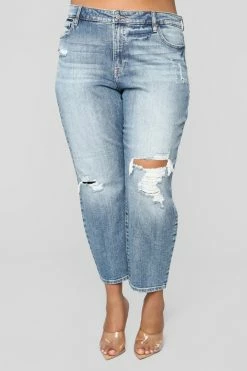 Fashion Nova Tobi High Rise Mom Jeans - Medium Blue Wash