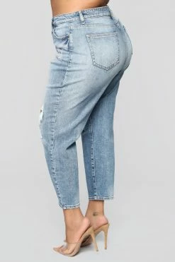 Fashion Nova Tobi High Rise Mom Jeans - Medium Blue Wash