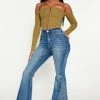 Fashion Nova Chick Flicks Stretch Flare Jeans - Medium Wash