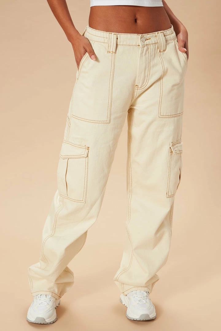 Cheap โ๏ธ Fashion Nova Baggy ๐ Jeans Give Me A Break Cargo Carpenter ๐ Jeans - Off White ๐ 6 Fashion Nova Baggy Jeans Give Me A Break Cargo Carpenter Jeans - Off White