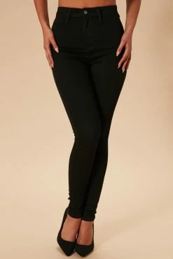 Fashion Nova Classic High Waist Skinny Jeans - Black