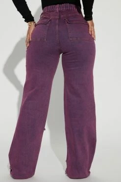 Flash Sale π Fashion Nova Baggy π Jeans Believe Me Ripped High Rise Cargo π Jeans - Magenta β 7 Fashion Nova Baggy Jeans Believe Me Ripped High Rise Cargo Jeans - Magenta