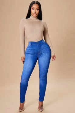 Fashion Nova Skinny Jeans Emma Super Stretch High Rise Skinny Jean - Blue