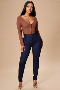 Fashion Nova Skinny Jeans Emma Super Stretch High Rise Skinny Jean - Indigo
