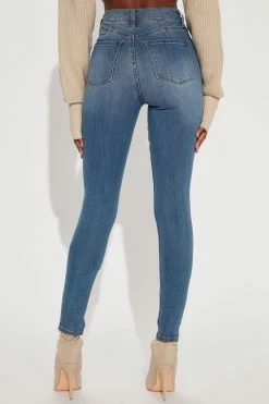 Fashion Nova Tall Our Favorite High Rise Skinny Jeans - Medium Blue Wash