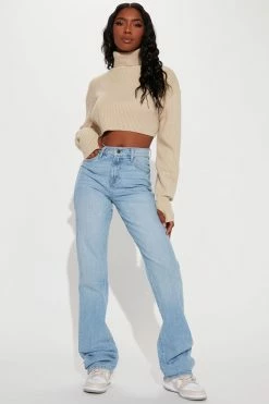 Fashion Nova Tall Can't You Relax Straight Leg Jeans - Light Wash
