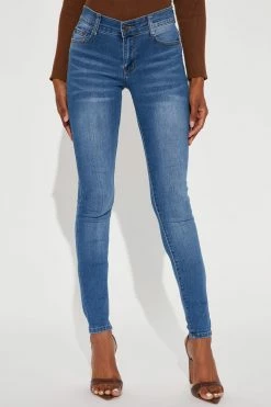 Fashion Nova Tall I Just Might Booty Shaping Jeans - Medium Wash Skinny Jeans