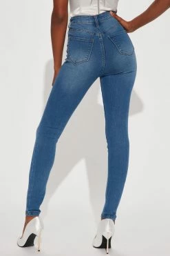 Fashion Nova Skinny Jeans Tall Supernatural High Rise Jeans - Medium Blue Wash