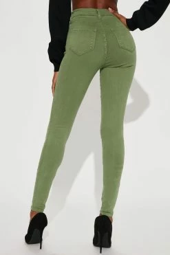 Coupon ๐ฅฐ Fashion Nova Tall Classic High Waist Skinny ๐ Jeans - Olive ๐ 10 Fashion Nova Tall Classic High Waist Skinny Jeans - Olive