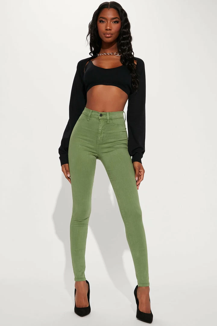 Coupon ๐ฅฐ Fashion Nova Tall Classic High Waist Skinny ๐ Jeans - Olive ๐ 3 Fashion Nova Tall Classic High Waist Skinny Jeans - Olive