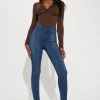 Fashion Nova Tall Eva Super Soft Curvy Skinny Jean - Medium Wash