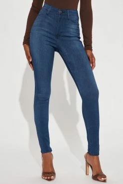 Fashion Nova Tall Eva Super Soft Curvy Skinny Jean - Medium Wash