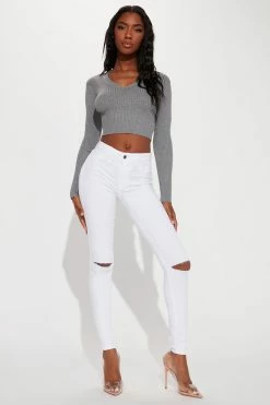 Fashion Nova Tall Canopy Jeans - White Skinny Jeans