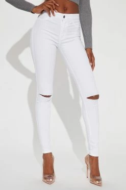 Fashion Nova Tall Canopy Jeans - White Skinny Jeans