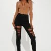 Fashion Nova Skinny Jeans Tall Tell Your Boy Bye Jeans - Black
