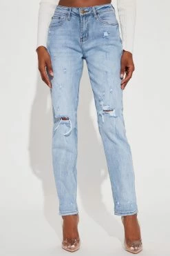 Fashion Nova Tall Keepin Me Stressed Boyfriend Jeans - Medium Blue Wash