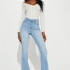 Fashion Nova Tall Dare To Flare Jeans - Medium Blue Wash