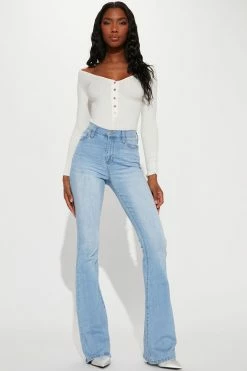Fashion Nova Tall Dare To Flare Jeans - Medium Blue Wash
