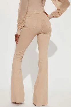 Cheapest 💯 Fashion Nova Tall The Time Is Now High Rise Flare 👖 Jeans - Khaki 👍 10 Fashion Nova Tall The Time Is Now High Rise Flare Jeans - Khaki