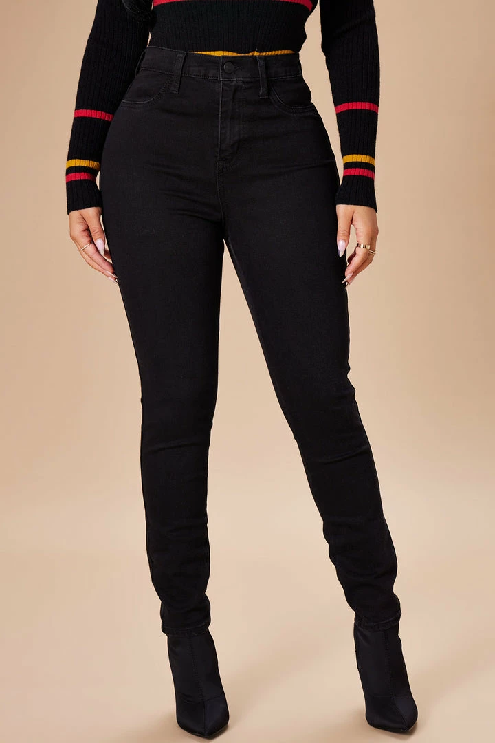 Discount ⌛ Fashion Nova Petite Emma Super Stretch High Rise Skinny Jean - Black Skinny 👖 Jeans 🎉 4 Fashion Nova Petite Emma Super Stretch High Rise Skinny Jean - Black Skinny Jeans