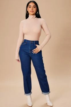 Fashion Nova Petite I Got It From My Mama Jeans - Dark Denim