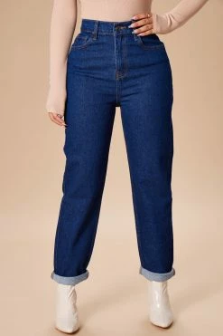 Fashion Nova Petite I Got It From My Mama Jeans - Dark Denim