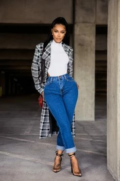 Fashion Nova I Got It From My Mama Jeans - Dark Denim Mom Jeans