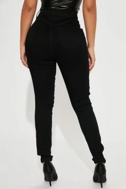 Fashion Nova Petite Flex Game Strong Super High Rise Skinny Jeans - Black
