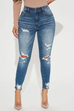Fashion Nova Skinny Jeans Petite Ego Trip Mid Rise Jeans - Medium Blue Wash