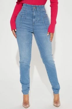 Fashion Nova Celebrity Sculpting Stretch Skinny Jeans - Medium Wash