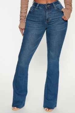 Fashion Nova Orian Stretch Bootcut Jeans - Medium Blue Wash