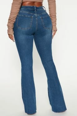 Fashion Nova Orian Stretch Bootcut Jeans - Medium Blue Wash