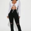 Deals β€οΈ Fashion Nova After Dark Ripped High Rise Stretch Bootcut π Jeans - Black π 1 Fashion Nova After Dark Ripped High Rise Stretch Bootcut Jeans - Black