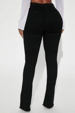 Fashion Nova After Dark Ripped High Rise Stretch Bootcut Jeans - Black