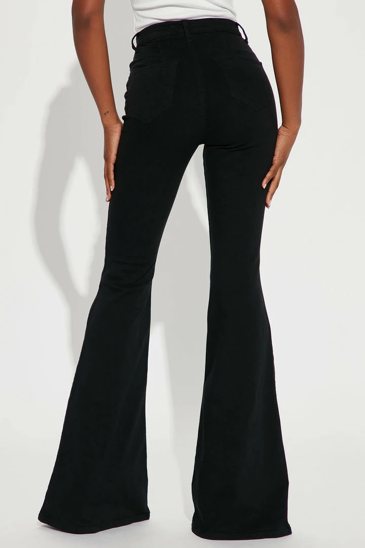 Cheap 🎁 Fashion Nova Tall Santorini Super Stretch Flare 👖 Jeans - Black 💯 5 Fashion Nova Tall Santorini Super Stretch Flare Jeans - Black