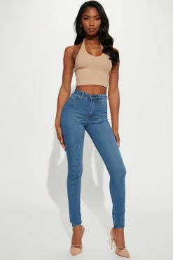 Fashion Nova Tall Classic High Waist Skinny Jeans - Medium Blue Wash