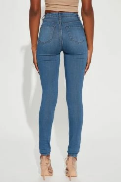 Fashion Nova Tall Classic High Waist Skinny Jeans - Medium Blue Wash