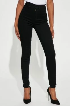 Fashion Nova Tall Flex Game Strong Super High Rise Skinny Jeans - Black
