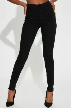 Fashion Nova Tall Emma Super Stretch High Rise Skinny Jean - Black