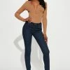 Fashion Nova Tall Classic Mid Rise Skinny Jeans - Dark Denim