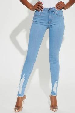 Fashion Nova Skinny Jeans Tall Ella Skinny Jean - Medium Blue Wash