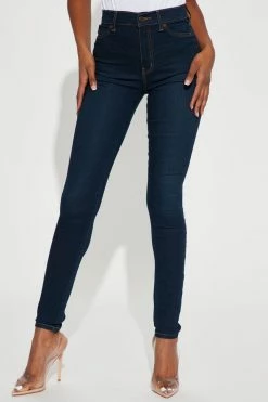 Fashion Nova Tall Flex Game Strong High Rise Skinny Jeans - Dark Wash
