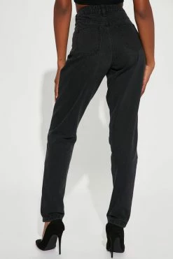 Fashion Nova Skinny Jeans Tall Let's Rewind Mom Jeans - Black