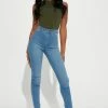 Fashion Nova Tall Flex Game Strong Super High Rise Skinny Jeans - Light Blue Wash