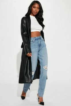 Fashion Nova Tall All Split Up High Rise Mom Jeans - Medium Wash