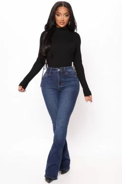 Fashion Nova Affair Of The Flare Stretch Jeans - Dark Wash