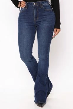 Fashion Nova Affair Of The Flare Stretch Jeans - Dark Wash