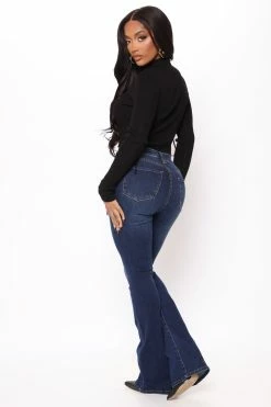 Fashion Nova Affair Of The Flare Stretch Jeans - Dark Wash