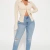 Fashion Nova Daily Double Low Stretch Ripped Mom Jeans - Medium Blue Wash